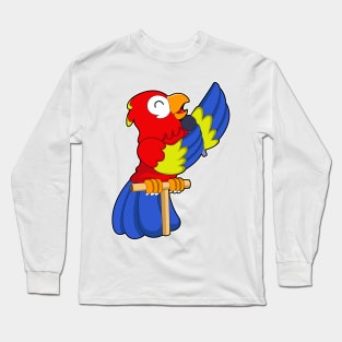 Parrot as Singer with Microphone Long Sleeve T-Shirt